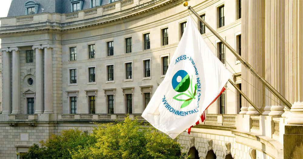 EPA office building with agency flag