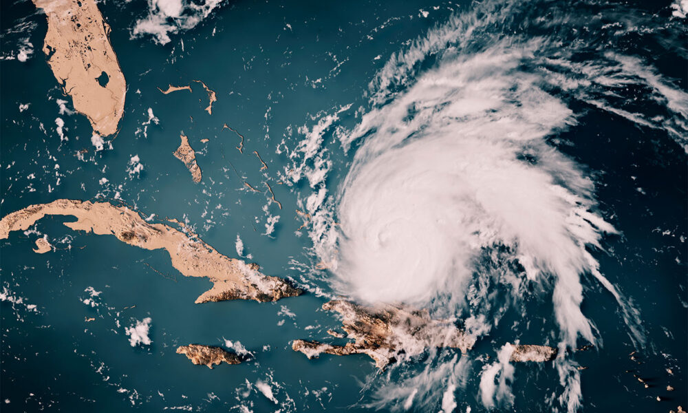 2022年9月20日，飓风菲奥娜在波多黎各上空。